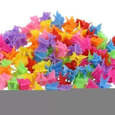 LOAVER Hair Clips Claw Butterfly Style Barrettes Assorted Color Mini Jaw Clip Hair Accessories for Women and Girls-100