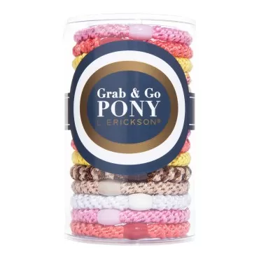 L. Erickson Grab & Go Ponytail Holders Set of 15 - Molokini