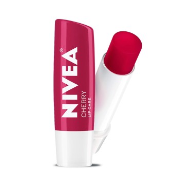 NIVEA Cherry Lip Care - Tinted Lip Balm for Beautiful, Soft Lips - Pack of 4