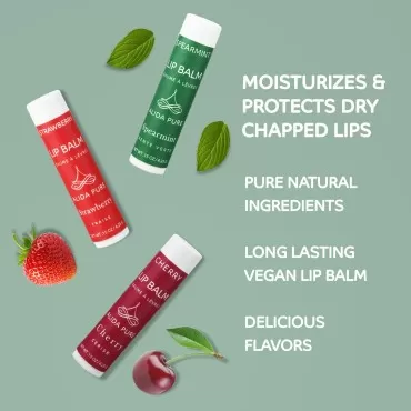 ALIDA PURE Berry Mint Lip Balm Collection, Vegan, ...