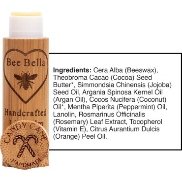 Bee Bella Lip Balm Stocking Stuffers, Candy Cane S...
