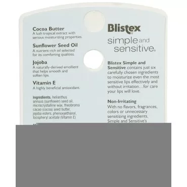 Blistex Simple & Sensitive Lip Moisturizer 0.15 oz...