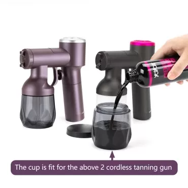 Yoyair Spray Tanning Solution Cup with Lids, Replacement Cup with Lids(Pack of 2) 260ml, Fit for All Yoyair Cordless Spray Tan Machine