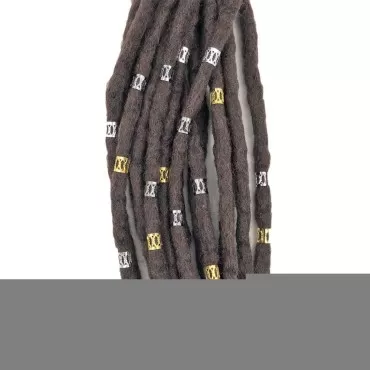 Messen 210 Pieces Dreadlocks Beads Strong Iron Hair Cuffs 8mm Dread Locks Decoration Braiding Filigree Hair Jewelry (Gold/Silver/Gun Black,Not Easy Break)