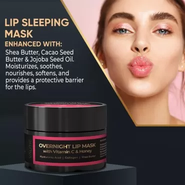 Valitic Hydrating Lip Mask - For Dry and Chapped Lips - Lip Treatment for a Soft and Supple Lips - Infused with Vitamin C, Hyaluronic Acid and Collagen - 30G - 1 Pack