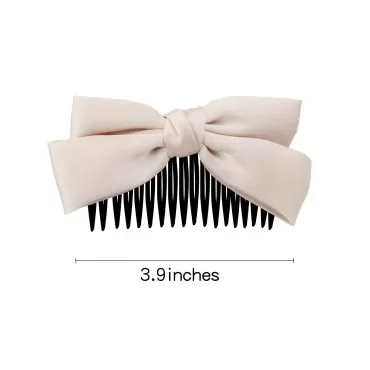 XieNie 4PCS Hair Clips with Ribbon Bow, Hair Side ...