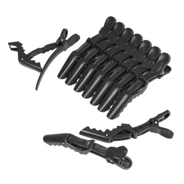 Ryalan Salon Hair Clip 12 Pcs Professional Alligator Clips For Hair, Hair Clips For Styling, Hair Styling Clips, Aligator Clips, Salon Hair Clips, Plastic Hair Clips, Gator Clips (12 Pcs, Black)