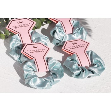 10 PACK Bridesmaid Scrunchies Bridesmaid Proposal Gifts Elastics Hair Ties Bachelorette Party Favors Bridesmaid Gift for Bridal Wedding Party(To Have and To Hold Your Hair Back) GREEN