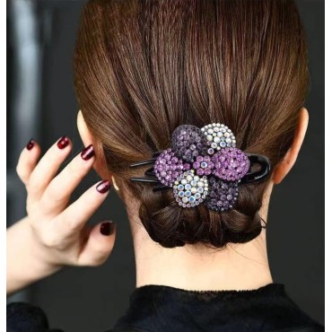 Yusier 6 Piece Large Floral Rhinestone Elegant Hai...