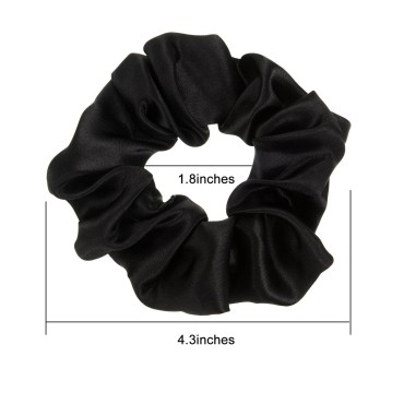 12 Pieces Satin Hair Scrunchies Elastic Hair Bobbl...