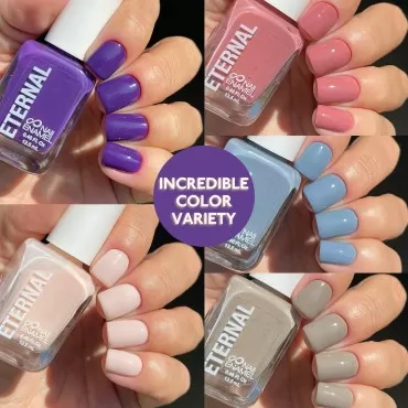 Eternal Pastel Nail Polish Sets for Women (RETRO PASTELS) - Pastel Nail Polish Set for Girls | Long Lasting & Quick Dry Natural Nail Polish for Home DIY Manicure | Made in USA, 13.5mL (Set of 5)