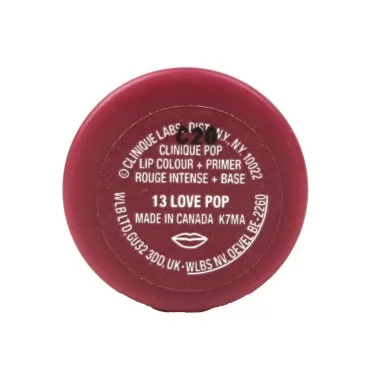Pack of 3 x Clinique Pop Lip Colour + Primer #13 Love Pop Travel Size, Unboxed, Red, 0.13 Ounce