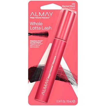 Almay Mega Volume Mascara, Blackest Black, Ophthal...