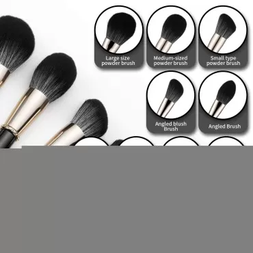 MIKOO-REMEI Makeup Brush Set, 12pcs Premium Synthetic Contour Blush Foundation Concealers Eye Shadows Eyebrow Cosmetic Brushes, with Soft Synthetic Hairs & Hand pasted Diamond