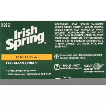 Irish Spring Deodorant Soap Original - 8 Ct