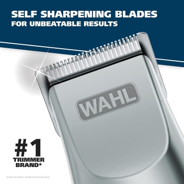 WAHL Groomsman Battery Operated Beard Trimming kit for Mustaches, Hair, Nose Hair, and Light Detailing and Grooming with Bonus Wet/Dry Electric Nose Trimmer - Model 5621V
