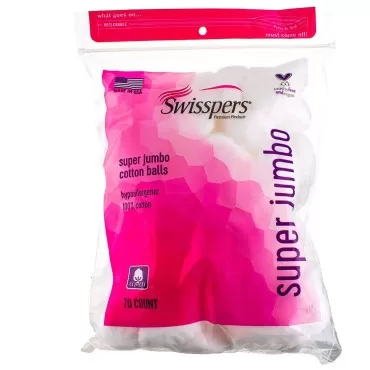 Swisspers Super Jumbo Cotton Balls 70 ea (Pack of ...