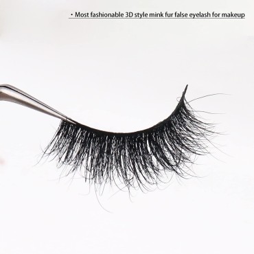 Veleasha Lashes 100% Real Mink 3D luxurious False Eyelashes Hand-made Natural Long Cross False Lashes for Makeup 1 Pair Pack (No.A11)