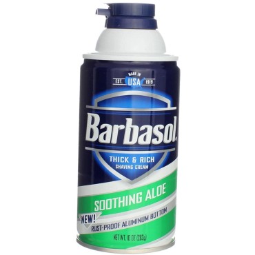 Barbasol Beard Buster Shaving Cream Soothing Aloe 10 oz (Pack of 4)
