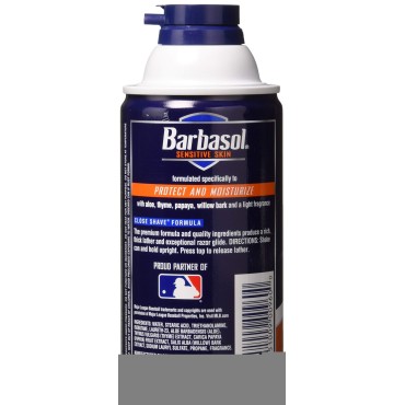 Barbasol Thick & Rich Shaving Cream, Sensitive Skin 10 oz (Pack of 3)