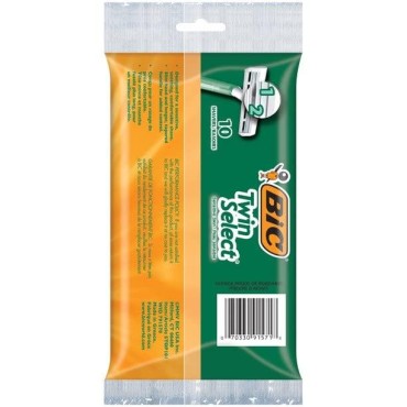 Bic Twin Select Mens Razors, 10 Count (Pack of 5)...