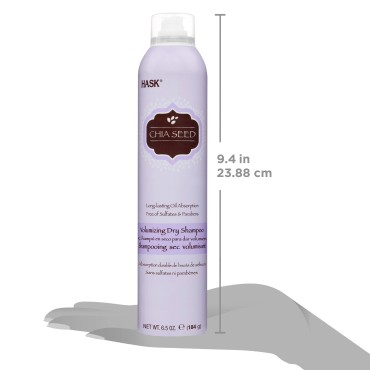 Hask Chia Seed Long-lasting Absorption Volumizing Dry Shampoo, 6.5 Oz
