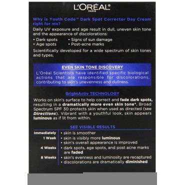 L'Oreal Paris Youth Code Dark Spot Corrector Facia...