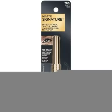 L'Oreal Paris Makeup Matte Signature Liquid Dip Eyeliner, Waterproof, Precise and Easy Application, All Day Wear, Vivid Matte Finish, Black, 0.07 fl; Oz.