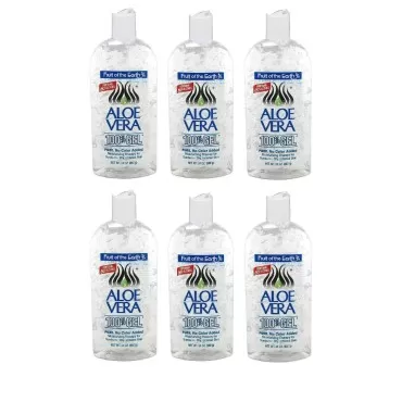 Fruit Of The Earth 100% Aloe Vera 24oz Gel Pump (6 Pack)