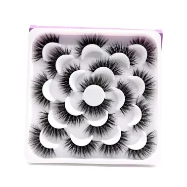 VGTE False Eyelashes Handmade Dramatic Thick Cross...