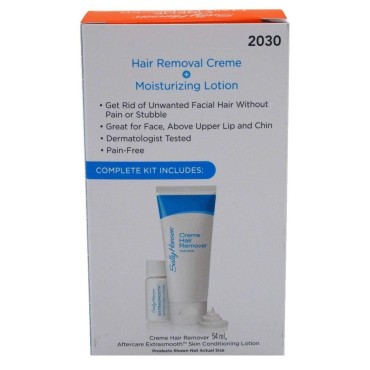 Sally Hansen Creme Hair Remover Duo Kit For Face (6 Pack)