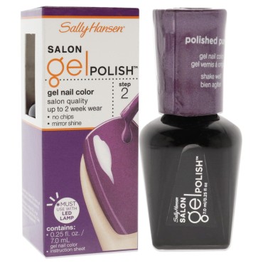 Sally Hansen Salon Gel Nail Polish, Polished Purple, 0.25 Fl Oz (Pack of 1)