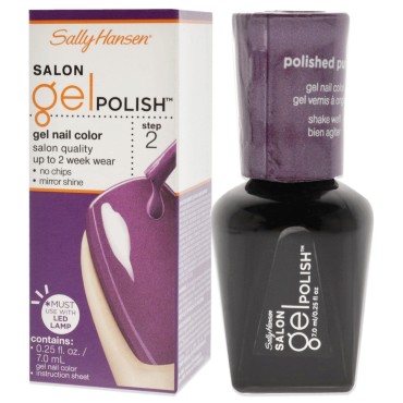 Sally Hansen Salon Gel Nail Polish, Polished Purple, 0.25 Fl Oz (Pack of 1)