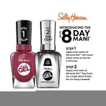 Sally Hansen Miracle Gel Nail Polish, Shade Terra-Coppa 189 (Packaging May Vary)