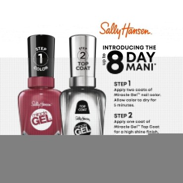 Sally Hansen Miracle Gel Nail Polish, Shade Flash-ionista #649