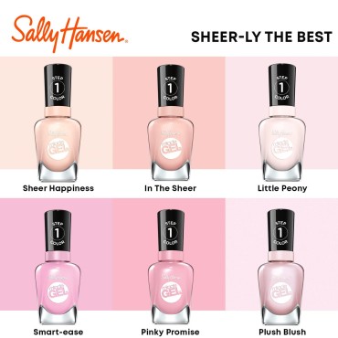 Sally Hansen Miracle Gel Nail Polish, Shade Little Peony 247 (Packaging May Vary)