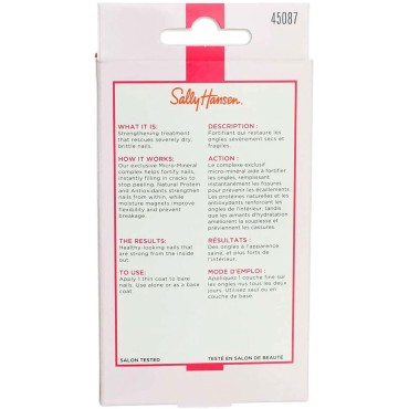 Sally Hansen Miracle Cure Strengthener Clear 0.45 Ounce (13.3ml) (2 Pack)