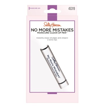 Sally Hansen No More Mistakes Manicure Cleanup Pen, white, 0.05 Ounce, Packaging may vary