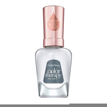 Sally Hansen Color Therapy Nail Polish, Top Coat, 0.5 Ounce, Long-lasting Nail Polish With Gel Shine and Nourishing Care, Pack of 2