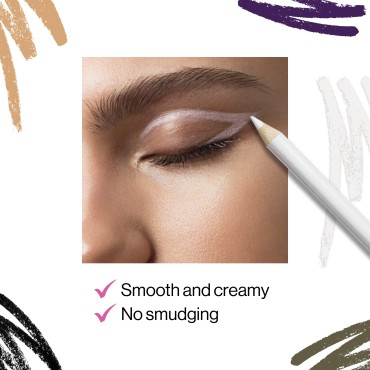 wet n wild Color Icon Kohl Eyeliner Pencil White, Long Lasting, Highly Pigmented, No Smudging, Smooth Soft Gliding, Eye Liner Makeup, You're Always White
