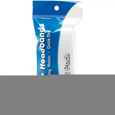 Unique Sports Hi Performance Headbands (Pack of 2), White