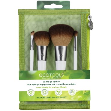 EcoTools On-The-Go Makeup Brush Kit, Travel-Friend...