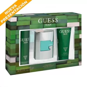 GUESS Man 3 Pc Gift Set 2.5oz EDT Spray, 6oz Deodo...