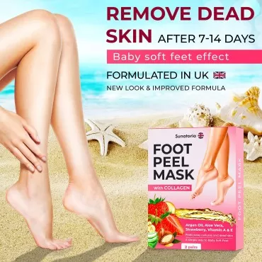 SUNATORIA Foot Peel Mask - Dermatologically Tested...