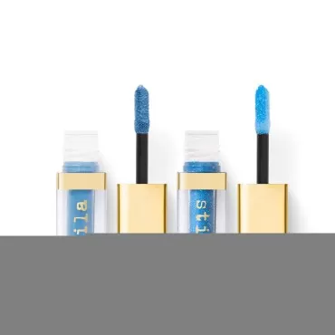 Stila Double Dip - Suede Shade and Glitter & Glow Liquid Eye Shadows, Blue Jean, 0.14 fl. oz.