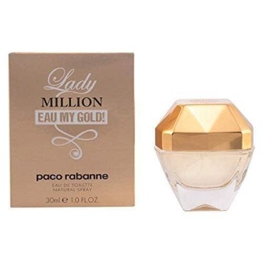 Paco Rabanne Lady Million Eau My Gold Eau de Toilette Spray for Women, 1.7 Ounce