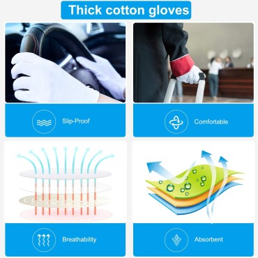 5Pairs(10Pcs) Moisturizing Gloves Overnight, Cotton Gloves for Dry Hands Eczema,White Cotton Gloves for Men and Women,Washable SPA Cotton Inspection Gloves, One Size Fit Most Cloth Gloves…