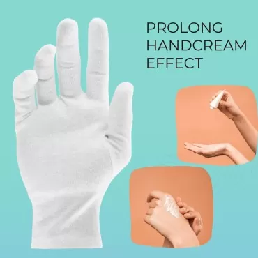 ANSMIO 2 Pairs Cotton Gloves, White Gloves for Dry...