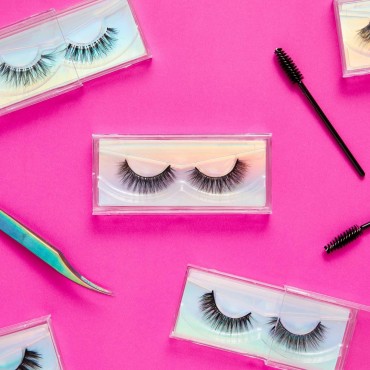 30-Pack Holographic Silver Empty Lash Boxes for Fa...