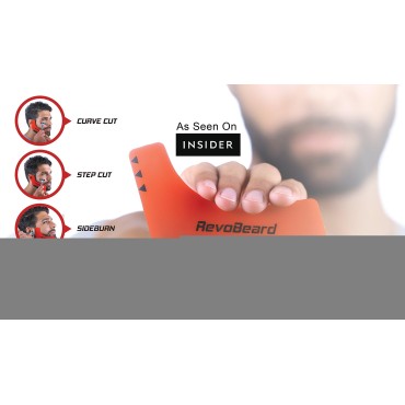 Revo Haircut Kit - Beard, Hair, Goatee, and Neckline Shaving Template Guide - Perfect Hairline Lineup and Beard Shaping Tool - Hair Cutting and Grooming Kit - Barber Supplies